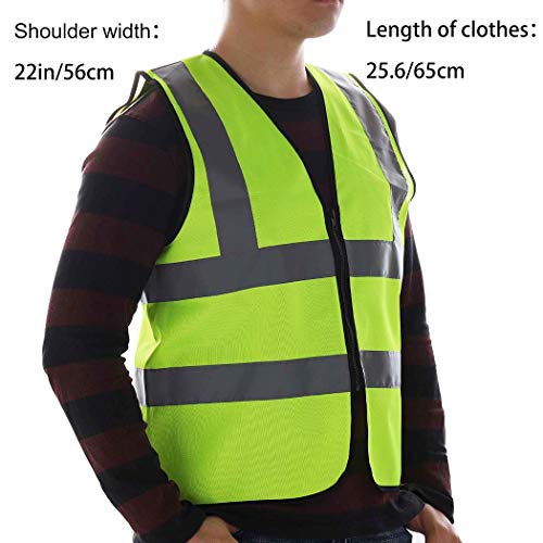 Bartosi Safety Reflective Vest Yellow Gear High Visibility Vest Construction Work Vest for Women and Men - Thumbnail 5