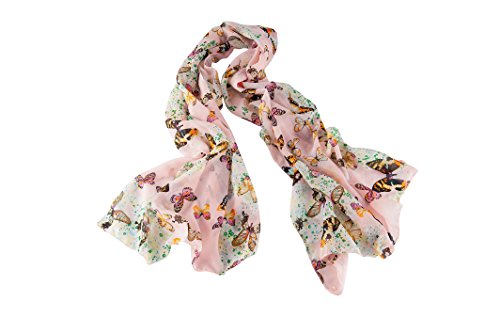 Datework Women Long Soft Wrap Shawl Chiffon Scarf (Watermelon Red)