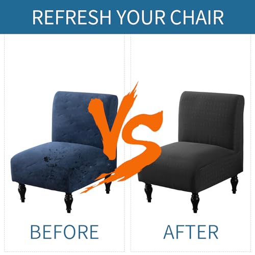 Funda de sofá reclinable sin brazos para renovar el salón y proteger sillas de oficina 5