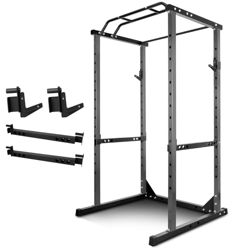QUARPAL Power Cage, F16 Squat Rack, All-In-One 1200 Lb.Half Rack Weight Lifting Capacity Power Rack For Home Gyms (Black)