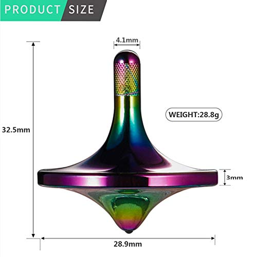 Image of Stainless Steel Spinning Top, Exquisite EDC Toy (Iridescent,M)