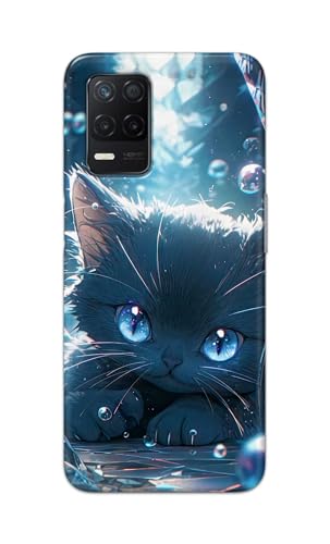 Image of Printed Hard Back Cover Case for Realme Narzo 30 5G Back Cover (Cute Cat) -1111
