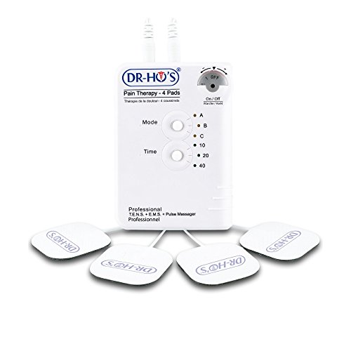 DR-HO'S Pain Therapy System TENS Unit and EMS for Pain Relief and Full Body Pain Management - Deluxe Package (includes 24 Small Gel Pads, 6 Large Pads, and More) and 2 Year Warranty