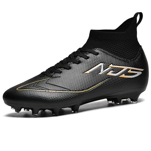 NUTTOPL Chaussures de Football Homme High Top Spike Crampons Profession Antidérapant Chaussures de Foot Adultes Athlétisme Entrainement Chaussures de Sport...