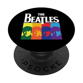 The Beatles – Groupe Colorblock PopSockets PopGrip Interchangeable - Les Beatles, Paul McCartney, John Lennon, RIngo Starr, George Harrison