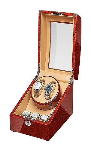 Remontoir montre automatique bois silencieux idéal sur une table de chevet