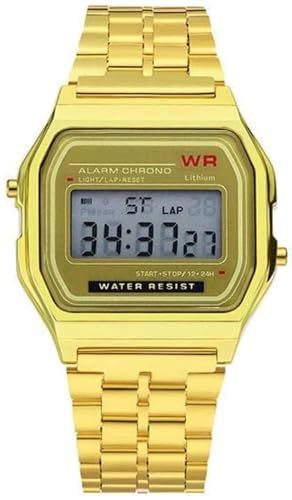 Image of Acnos Brand Digital 4 Colours Vintage Square Dial Unisex WR70ist Watch for Men Women Pack of 1 (WR70)