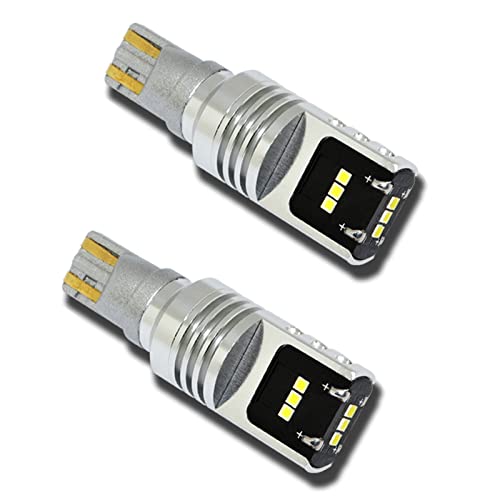 Alla Lighting 2200 Lumens Extremely Super Bright LED 912 921 Bulb Back Up Light 6000K Xenon White High Power T15 912 921 LED Bulbs CSP SMD W16W 921 LED Back-Up Reverse Light Lamp (Set of 2)