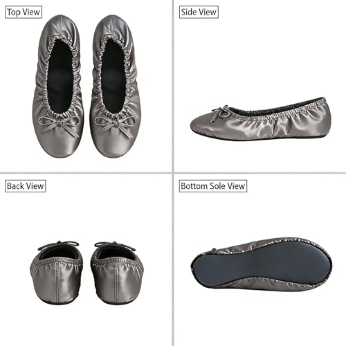 Image of Women's Foldable Ballet Flats - Portable Flat Shoes for Travel and Wedding that Fit in Your Purse