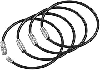 Large Key Ring Wire Stainless Steel Keychain Car Cable Keychains Keyring Loop Heavy Duty Luggage Tag Hinge Keepers Tough Binding Carabiner Big Locking Ring
