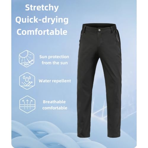 Timelessflex - Men's High Stretch Straight Fit Pants, Mens Golf Stretch Work Dress Pants, Lightweight Quick Dry Trousers2