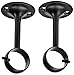 Amazon Basics Support de plafond réglable pour tringle à rideau, Lot de 2, Noir