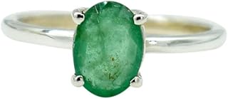 Excellent Green Emerald Gemstone Ring,925 Sterling Silver Ring, Beautiful emerald ring, may birthstone, minimalist jewelry for her, Handmade Ring