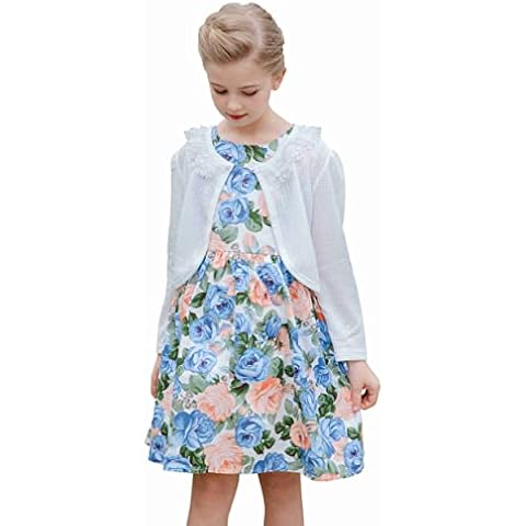 SMILING PINKER Girls Ivory Cardigan Shrug Cover