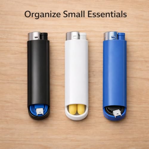 Image of IN SELECT Lighter Diversion Safe Stash, Hidden Storage Compartment Secret Compartment Container for Jewelry, Travel, Camping, and Everyday Carry (No spark, No flame) One piece in Black