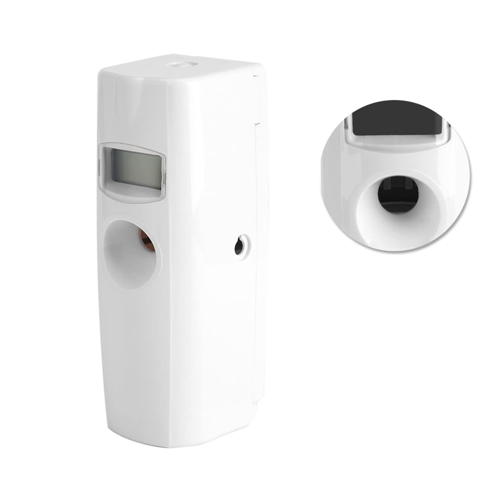 Dispenser Profumo Automatico con Display LCD, Diffusore Spray Timer Ricaricabile, Bianco Avorio, ABS, 86x83x238mm, per Ufficio Bagno Caffè Ristorante