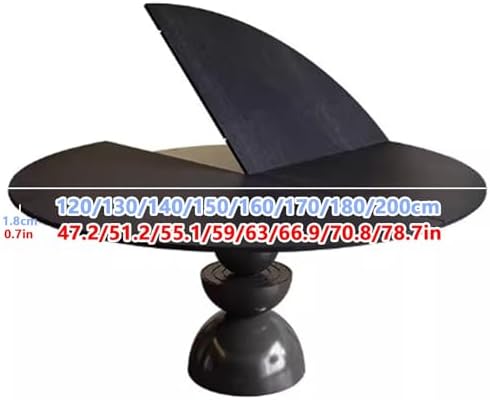 Large Round Folding Table Top - 51.2" Easy Storage Half-Fold Design for Kitchen & Patio Dining, Wooden Replacement Top for Extra Guests