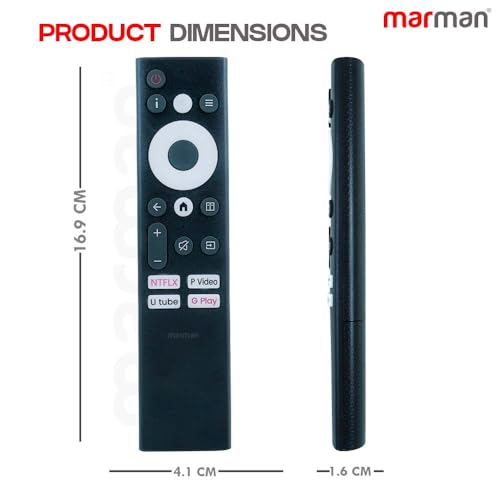 Image of marman Compatible with SENS DWINCI Google Tv Remote Control Original Model SENS43WASUHD SENS55WASUHD Suitable for Smart 4K FHD UHD QLED Android Television - Non Voice Command