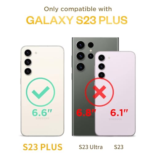 Battery Case for Galaxy S23 Plus,12000mAh Large Capacity Rechargeable Portable Protective Extended Charger Cover Compatible with Galaxy S23 Plus (6.6 inch) Wireless Charging Case with Carplay-Black