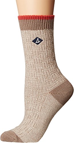 Image of Sperry Women's Soft Boyfriend Boot Crew Socks - 1 Pair Pack - Soft Acrylic Socks for Sneakers, Boots, Lounge