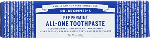 Dr Bronner's All-One Natural 1oz Travel Peppermint Toothpaste (12 Pack) image 2