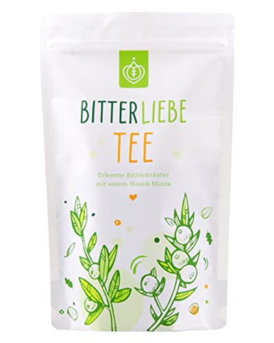 BitterLiebe® Kräutertee lose 100g mit der Kraft der Bitterstoffe I Bitterkräuter, Löwenzahn, Tausendgüldenkraut, Fenchel, Pfefferminz I ca. 60 Tassen