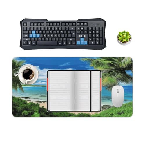 Tropical Palm Tree Hawaii Beach Desk Pad 60x30 cm miniatura 4