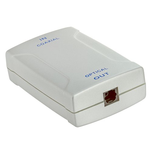 Digital Audio Converter, Digital Coaxial (RCA) Female to Digital Optical (Toslink) Female