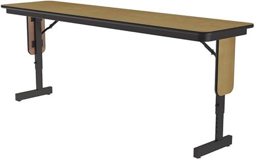 Correll Panel Leg Adj (HPL) - Mesas de seminario, 18 x 72 pulgadas, arce fusión