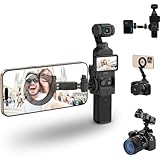 JJC DJI Osmo Pocket 3 スマホホルダー 磁気マウント カメラとスマホ同時撮影可能 Osmo Pocket 3 拡張アダプタスタンド 縦横撮影可能 角度180°自由調整 落下防止 旅行 花火大会記録 山登 アウトドア ハイキング 大活躍 iPhone17 16 15 14 対応