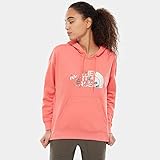 Logo vorn und hinten THE NORTH FACE Damen Light Drew Peak Kapuzenpullover, Spiced Coral, L