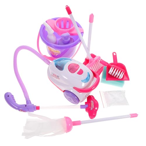 Toddmomy 1ensemble Set De Outils De Nettoyage pour Garçon Fille Aspirateur Jouet Simulé sans Piles Kit De Jeu Éducatif pour Filles Et Garçons Accessoires De Ménage Amusants Couleurs