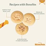 Made by Nacho Wet Cat Food Homestyle Bone Broth Variety Pack Hydrating Food Topper, Chicken (x4), Turkey (x4), and Tuna and Cod Flakes (x4) Limited Ingredients, 2.5oz (12 pouches) - Image 3