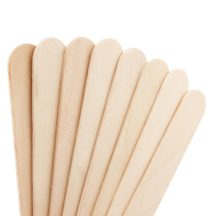KEILEOHO 500 PCS Wooden Lolly Sticks, 6 Inch Wood Popsicle Sticks for Crafts Arts, DIY, Decoration, 150x18x1.6mm - Image 3