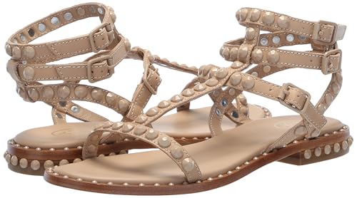 Image of Ash Play Bis Tonal-Studded Flat Sandal for Women, Chic Open-Toe Design, Comfortable Footbed, Durable Sole, Ideal for Casual Outfits