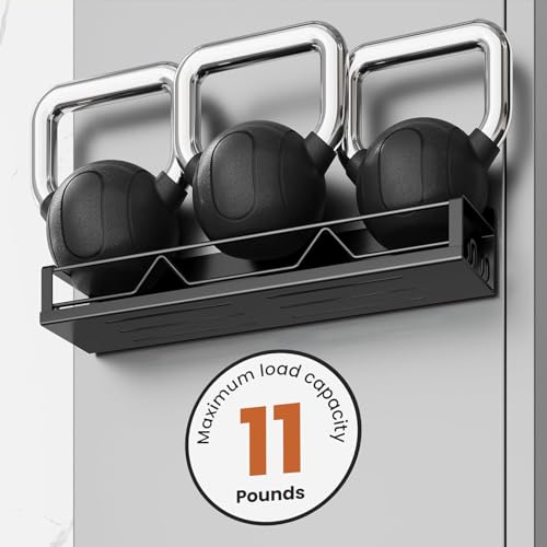 Image of 16.9 Inch Wide Large Capacity Magnetic Spice Rack for Refrigerator, 5 Pack Metal Fridge Shelf, Black