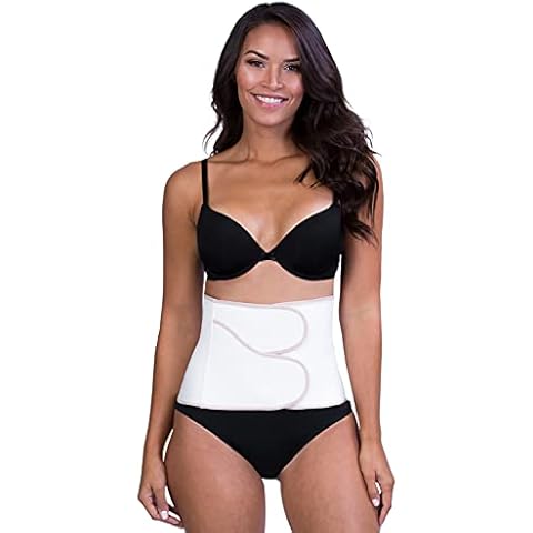 Belly Bandit Women's B.F.F Wrap with Adjustable Corset-Inspired Design, Back Support Shapewear for Postpartum Recovery (Cream) Cover