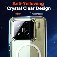 ivoler Klar Magnetisch Hülle für Xiaomi 15, [Kompatibel mit MagSafe] [Nie Vergilbung] [Militärischer Schutz] Stoßfest Kratzfest Transparent Schutzhülle Durchsichtige Handyhülle Case – Ansicht 6
