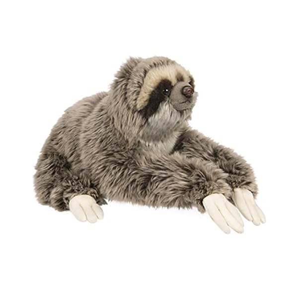 Uni-Toys - Faultier liegend, mit Klettverschluss - 35 cm (Länge) – Plüsch-Wildtier - Plüschtier, Kuscheltier