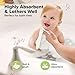 6-Pack Baby Washcloths - Soft Absorbent Viscose from Bamboo Wash Cloths for Babies, Kids, Toddlers, Infant, Newborn Bath Towels, Gentle on Sensitive Skin, 10x10 Reusable Face Towels (White)