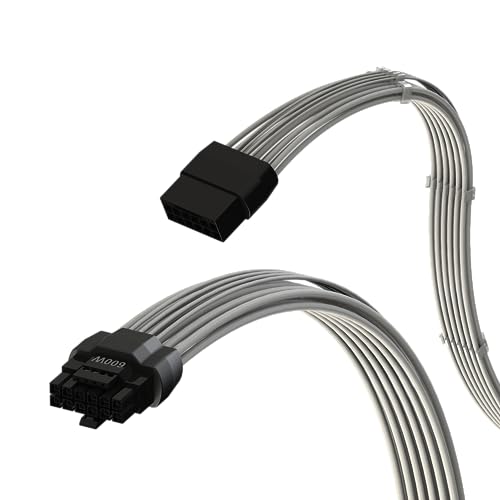 Cable de Extensión 12VHPWR PCIE 5.0 LINKUP AVA Kit Blanco para GPU RTX 4000 2