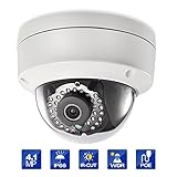 Outdoor 4MP POE Dome IP Security Camera Onvif- IP66 Weatherproof-2K HD(2688×1520) 2.8mm Lens- IR Night Vision Motion Detection with SD Card Slot