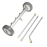 【MISE À NIVEAU VERS UNE DOUBLE FONCTIONNALITÉ】 Conçu à la fois comme nettoyeur de châssis et balai à eau pour nettoyeur haute pression, il offre un nettoyage supérieur et plus rapide. Vous pouvez nettoyer sans effort sans avoir à ramper sous le véhicule, et vous pouvez également nettoyer rapidement, facilement et uniformément les trottoirs, les allées, etc.