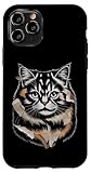 Installazione facile Newspaper Art British Longhair Cat Highland Straight Custodia per iPhone 11 Pro