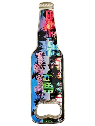 Vacation Spots Collectable Souvenir Refrigerator Magnet with Bottle Opener (South Beach, Miami Beach, Florida)