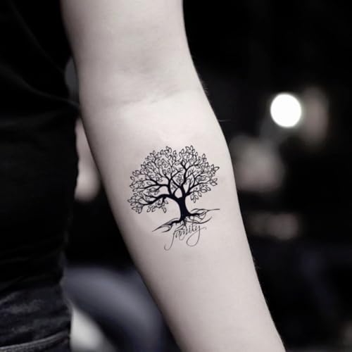 Family Tree Temporary Fake Tattoo Sticker (Set of 2)
