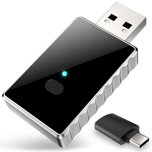 2 in 1 Adattatore Wireless per CarPlay e Android Auto, Supporta WiFi 6 (2,4 GHz + 5 GHz) e Bluetooth 4,2 + 5,4, Mini CarPlay Wireless per iOS 10+ e Android 11+, Plug-and-Play