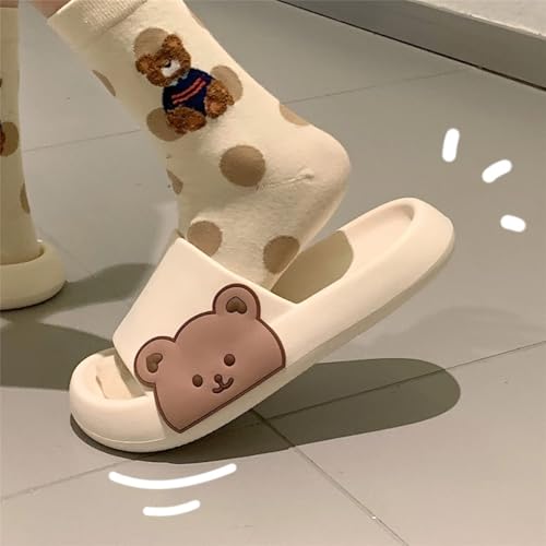 Kawaii Bear Slipper Cute Shoes for Women Teen Girls Home Cloud Slides Bathroom Sandal Men Clothes4