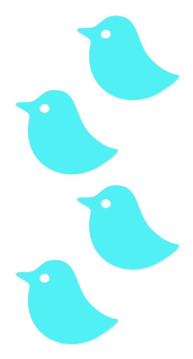 Siconi Collection 1.8" Birdie Sticky Pads, Blue (4-Pack)