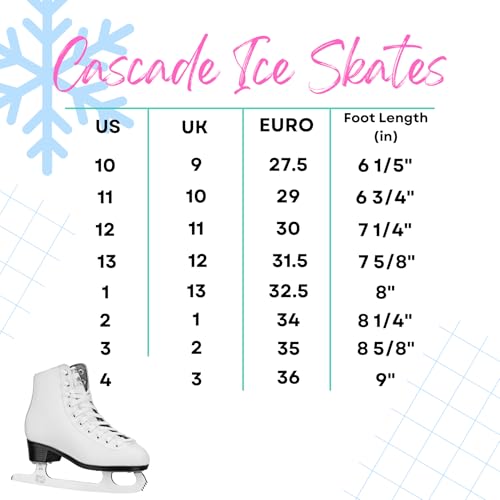 Lake Placid Cascade Girl\'s Figure Ice Skates White Size 1 - Thumbnail 4